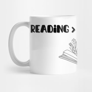 Reading over socializing | introvert gift idea Mug